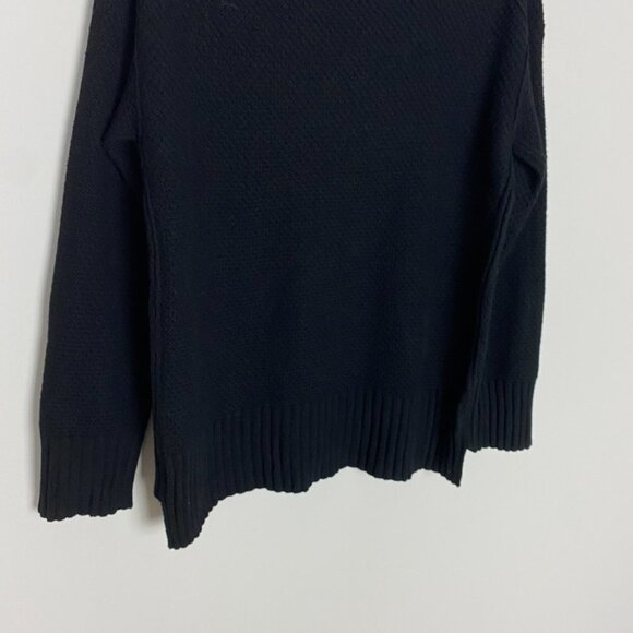 Everlane The Oversized Stroopwafel Turtleneck Cashmere Sweater Black Womens XS - Picture 7 of 7